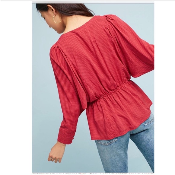 Anthropologie Chatham Blouse Polka Dot Shirt NWT - Picture 4 of 8